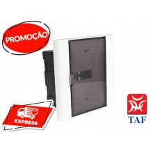 Quadro de Distribuição 03/04 Disjuntores Embutir - TAF Branco C/ Fume